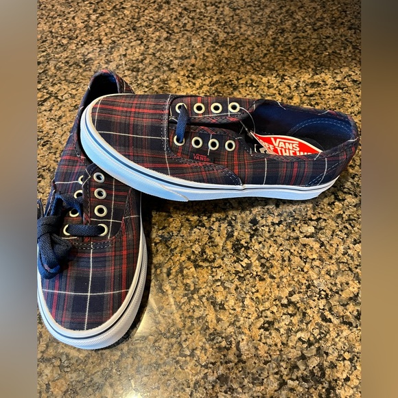 VANS Off the Wall Authentic plaid dress blues sneakers. NWT - Picture 2 of 13